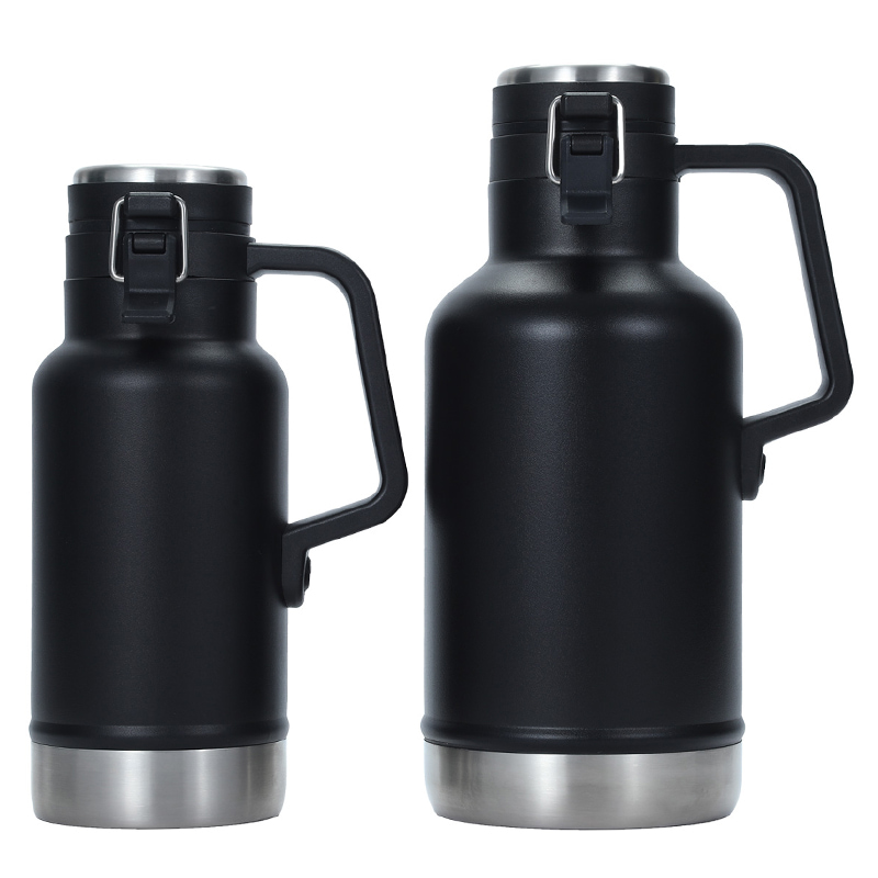 Growler de cerveja de aço inoxidável de 36 oz/64 oz para bebidas frias/quentes